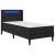 Cadru de pat cu saltea Negru 90 x 190 cm Piele artificială GartenMobel Dekor