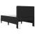 Cadru de pat cu saltea Negru 90 x 190 cm Piele artificială GartenMobel Dekor