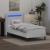Cadru de pat cu saltea Alb 90 x 200 cm Piele artificială GartenMobel Dekor