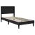 Cadru de pat cu saltea Negru 100 x 200 cm Piele artificială GartenMobel Dekor