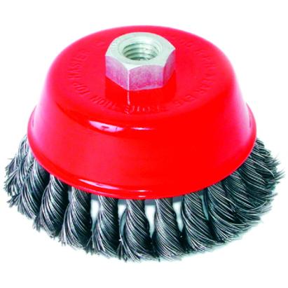 Perie sârmă tip cupă cu toroane 100 mm pentru polizor unghiular