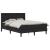 Cadru de pat cu saltea Negru 140 x 200 cm Piele artificială GartenMobel Dekor