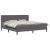 Cadru de pat cu saltea Gri 200 x 200 cm Piele artificială GartenMobel Dekor
