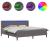 Cadru de pat cu saltea Gri 200 x 200 cm Piele artificială GartenMobel Dekor
