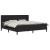 Cadru de pat cu saltea Negru 200 x 200 cm Piele artificială GartenMobel Dekor