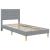 Cadru de pat Gri deschis 90 x 200 cm Poliester GartenMobel Dekor