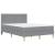 Cadru de pat Gri deschis 140 x 190 cm Poliester GartenMobel Dekor