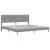 Cadru de pat Gri deschis 200 x 200 cm Poliester GartenMobel Dekor