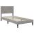 Cadru de pat cu saltea Gri deschis 80 x 200 cm Catifea GartenMobel Dekor