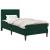 Cadru de pat cu saltea Verde închis 80 x 200 cm Catifea GartenMobel Dekor