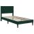 Cadru de pat cu saltea Verde închis 80 x 200 cm Catifea GartenMobel Dekor