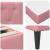 Cadru de pat cu saltea cu headboard Roz 80 x 200 cm Catifea GartenMobel Dekor