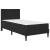 Cadru de pat cu saltea cu headboard Negru 80 x 200 cm Catifea GartenMobel Dekor