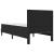 Cadru de pat cu saltea cu headboard Negru 80 x 200 cm Catifea GartenMobel Dekor