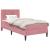 Cadru de pat cu saltea cu headboard Roz 90 x 190 cm Catifea GartenMobel Dekor