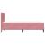 Cadru de pat cu saltea cu headboard Roz 90 x 190 cm Catifea GartenMobel Dekor