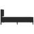 Cadru de pat cu saltea cu headboard Negru 90 x 190 cm Catifea GartenMobel Dekor