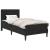 Cadru de pat cu saltea cu headboard Negru 90 x 190 cm Catifea GartenMobel Dekor