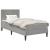Cadru de pat cu saltea Gri deschis 90 x 200 cm Catifea GartenMobel Dekor