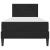 Cadru de pat cu saltea cu headboard Negru 90 x 200 cm Catifea GartenMobel Dekor