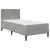 Cadru de pat cu saltea Gri deschis 100 x 200 cm Catifea GartenMobel Dekor