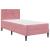 Cadru de pat cu saltea cu headboard Roz 100 x 200 cm Catifea GartenMobel Dekor