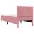 Cadru de pat cu saltea cu headboard Roz 100 x 200 cm Catifea GartenMobel Dekor