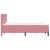Cadru de pat cu saltea  Roz Roz 120 x 190 cm Catifea GartenMobel Dekor