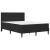 Cadru de pat cu saltea  Negru Negru 120 x 190 cm Catifea GartenMobel Dekor
