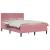 Cadru de pat cu saltea cu headboard Roz 120 x 200 cm Catifea GartenMobel Dekor
