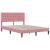 Cadru de pat cu saltea cu headboard Roz 120 x 200 cm Catifea GartenMobel Dekor