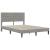 Cadru de pat cu saltea Gri deschis 140 x 190 cm Catifea GartenMobel Dekor