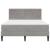 Cadru de pat cu saltea Gri deschis 140 x 190 cm Catifea GartenMobel Dekor
