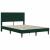Cadru de pat cu saltea Verde închis 140 x 190 cm Catifea GartenMobel Dekor