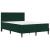 Cadru de pat cu saltea Verde închis 140 x 190 cm Catifea GartenMobel Dekor
