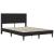 Cadru de pat cu saltea cu headboard Negru 140 x 200 cm Catifea GartenMobel Dekor