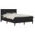 Cadru de pat cu saltea cu headboard Negru 140 x 200 cm Catifea GartenMobel Dekor