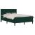 Cadru de pat cu saltea Verde închis 160 x 200 cm Catifea GartenMobel Dekor
