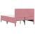 Cadru de pat cu saltea cu headboard Roz 160 x 200 cm Catifea GartenMobel Dekor