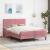 Cadru de pat cu saltea cu headboard Roz 160 x 200 cm Catifea GartenMobel Dekor