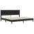 Cadru de pat cu saltea cu headboard Negru 180 x 200 cm Catifea GartenMobel Dekor