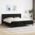 Cadru de pat cu saltea cu headboard Negru 180 x 200 cm Catifea GartenMobel Dekor