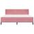 Cadru de pat cu saltea cu headboard Roz 200 x 200 cm Catifea GartenMobel Dekor