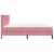 Cadru de pat cu saltea cu headboard Roz 200 x 200 cm Catifea GartenMobel Dekor