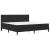 Cadru de pat cu saltea cu headboard Negru 200 x 200 cm Catifea GartenMobel Dekor