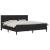 Cadru de pat cu saltea cu headboard Negru 200 x 200 cm Catifea GartenMobel Dekor