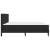 Cadru de pat cu saltea cu headboard Negru 200 x 200 cm Catifea GartenMobel Dekor