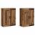 Cabinet suspendat Pe perete 2 pcs Lemn vechi 69,5 x 34 x 90 cm GartenMobel Dekor