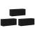 Set Dulap TV montat pe perete 3 pcs Stejar Negru Lemn compozit GartenMobel Dekor