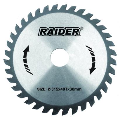 Disc circular pentru lemn Raider 315x40Tx30 mm, 40 dinti din carbura